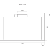 Gelco IRENA sprchová vanička z litého mramoru, obdélník 150x90cm HI15090