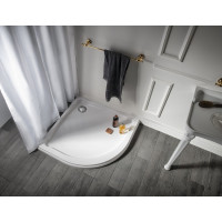 Gelco HERA sprchová vanička z litého mramoru, čtvrtkruh, 90x90x7, 5cm, R550 GH559