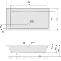 Polysan DEEP hluboká sprchová vanička, obdélník 150x75x26cm, bílá 72384