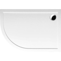 Polysan RENA R sprchová vanička z litého mramoru, čtvrtkruh 120x90cm, R550, pravá, bílá 65611