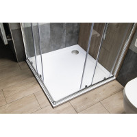 Aqualine TECMI sprchová vanička z litého mramoru, čtverec 90x90x3cm PQ009