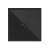 GSI Keramická sprchová vanička, čtverec 90x90x2cm, černá mat 46090926
