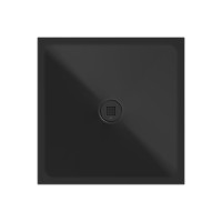 GSI Keramická sprchová vanička, čtverec 80x80x2cm, černá mat 46080826