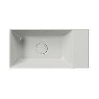 GSI KUBE X keramické umývátko 50x25cm, broušená spodní hrana, bez otvoru, pravé/levé, cenere mat 94869017