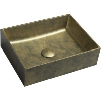Sapho FORMIGO betonové umyvadlo na desku, 47, 5x36, 5cm, zlato FG118