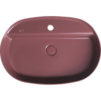 Isvea INFINITY OVAL keramické umyvadlo na desku, 60x40cm, maroon red 10NF65060-2R