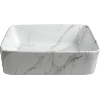 Sapho DALMA keramické umyvadlo na desku, 48x38 cm, carrara MM517