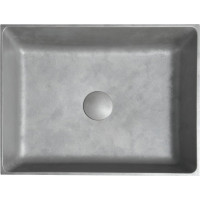 Sapho FORMIGO betonové umyvadlo na desku, 47, 5x36, 5cm, stříbrná FG119