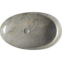 Sapho DALMA keramické umyvadlo na desku, 68x44 cm, grigio MM313
