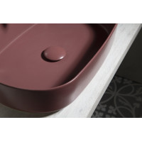 Isvea INFINITY OVAL keramické umyvadlo na desku, 55x36cm, maroon red 10NF65055-2R