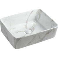 Sapho DALMA keramické umyvadlo na desku, 48x38 cm, carrara MM517