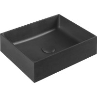Sapho FORMIGO betonové umyvadlo na desku, 47, 5x36, 5cm, antracit FG116