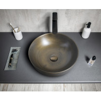 Sapho PRIORI keramické umyvadlo na desku, Ø 41, 5 cm, bronz PI032