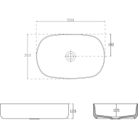 Isvea INFINITY OVAL keramické umyvadlo na desku, 55x36cm, zelená mint 10NF65055-2T