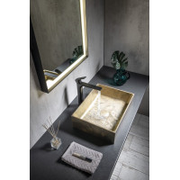 Sapho FORMIGO betonové umyvadlo na desku, 47, 5x36, 5cm, zlato FG118