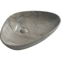 Sapho DALMA keramické umyvadlo na desku, 58, 5x39 cm, grigio MM213