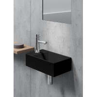 GSI KUBE X keramické umývátko 40x23cm, pravé/levé, černá mat 9484126