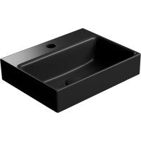 GSI NUBES keramické umývátko 40x32cm, broušená spodní hrana, černá mat 96849126