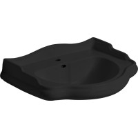 Kerasan RETRO keramické umyvadlo 69x52cm, černá mat 104631