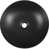 Sapho RONDANE keramické umyvadlo na desku Ø 41cm, černá mat AR435B