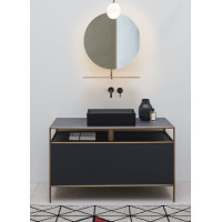 GSI KUBE X keramické umyvadlo na desku, 60x37cm, černá mat 945326