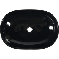 Sapho PRIORI keramické umyvadlo na desku, 58x40 cm, černá PI031