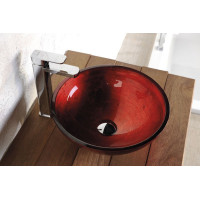Sapho MURANO ROSSO IMPERO skleněné umyvadlo na desku, průměr 40cm, červená AL5318-63