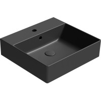 GSI KUBE X keramické umyvadlo 50x47cm, broušená spodní hrana, černá mat 94309126