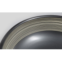 Sapho PRIORI keramické umyvadlo na desku, Ø 41cm, černá s bílým vzorem PI025