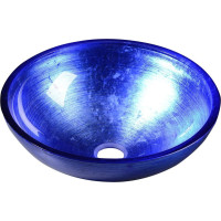 Sapho MURANO BLU skleněné umyvadlo na desku, průměr 40cm, modrá AL5318-65