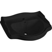Kerasan RETRO keramické umyvadlo 69x52cm, černá mat 104631