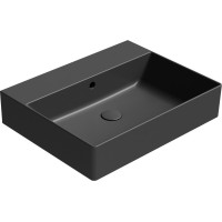 GSI KUBE X keramické umyvadlo 60x47cm, bez otvoru, černá mat 9431026