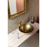Sapho FIANNA skleněné umyvadlo na desku Ø 42 cm, bronz 2501-21