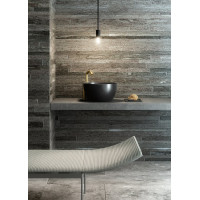GSI PURA keramické umyvadlo na desku, průměr 42cm, černá mat 885226