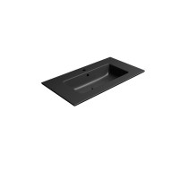 GSI PURA keramické umyvadlo Slim 82x46cm, černá mat 8885126