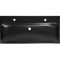 Sapho TORIDI keramické umyvadlo 101x46, 5cm, 2 otvory pro baterii, černá mat TU0222B