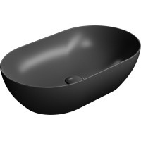 GSI PURA keramické umyvadlo na desku 60x37cm, černá mat 883426