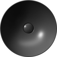 GSI PURA keramické umyvadlo na desku, průměr 42cm, černá mat 885226