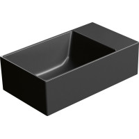 GSI KUBE X keramické umývátko 40x23cm, bez otvoru, pravé/levé, černá mat 9484026