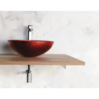 Sapho MURANO ROSSO IMPERO skleněné umyvadlo na desku, průměr 40cm, červená AL5318-63
