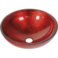 Sapho MURANO ROSSO IMPERO skleněné umyvadlo na desku, průměr 40cm, červená AL5318-63