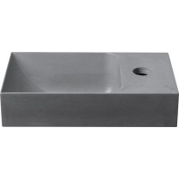 Sapho PICCOLINO betonové umývátko 30, 8x17cm, baterie vpravo, šedá PK30517