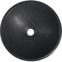 Sapho BLOK kamenné umyvadlo na desku Ø 40 cm, matný černý Marquin 2401-35