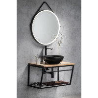 Sapho RONDANE keramické umyvadlo na desku Ø 41cm, černá mat AR435B