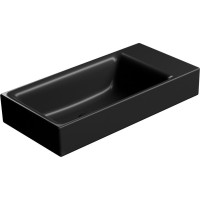 GSI NUBES keramické umývátko 50x25cm, bez otvoru, pravé/levé, černá mat 9637026