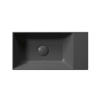 GSI KUBE X keramické umývátko 50x25cm, bez otvoru, pravé/levé, černá mat 9486026