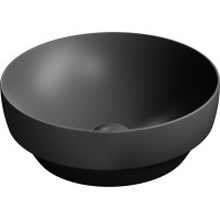 GSI PURA keramické umyvadlo na desku, průměr 40cm, černá mat 884626