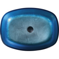 Sapho KVAORE skleněné umyvadlo na desku, 54x39, 5 cm, modrá TY224