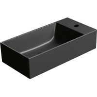 GSI KUBE X keramické umývátko 50x25cm, pravé/levé, černá mat 9486126