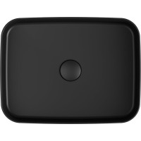Isvea INFINITY RECTANGLE keramické umyvadlo na desku, 50x36cm, černá mat 10NF65050-2N